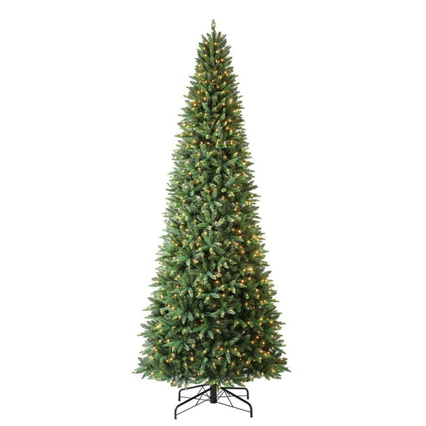 Holiday time 12' Williams™ PE/PVC Quick Set® Slim Pine Christmas Tree ...