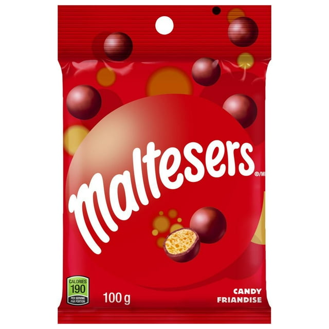 MALTESERS, Milk Chocolate Candy Bites, Bag, 100g