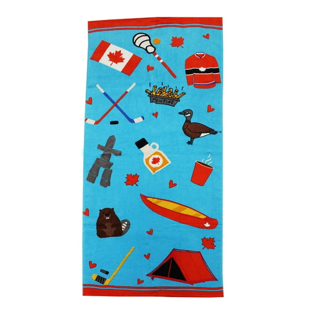 MAINSTAYS PRINTED BEACH TOWEL CANADA ICONS Walmart.ca