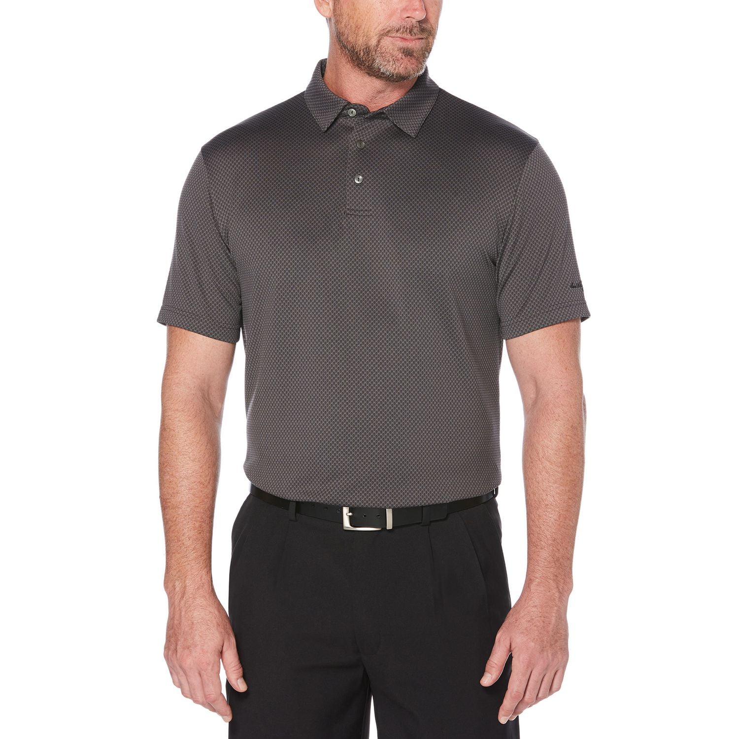 Ben Hogan Performance Men's Geometric Jacquard short Sleeve Polo Shirt
