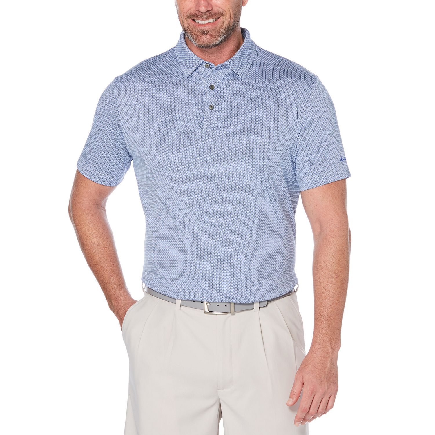 Ben Hogan Performance Men's Geometric Jacquard short Sleeve Polo Shirt ...