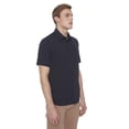 thumbnail image 2 of Dark Black Men's 4 Way Stretch Jaquard Mesh Knit  s/s button down shirt, 2 of 6