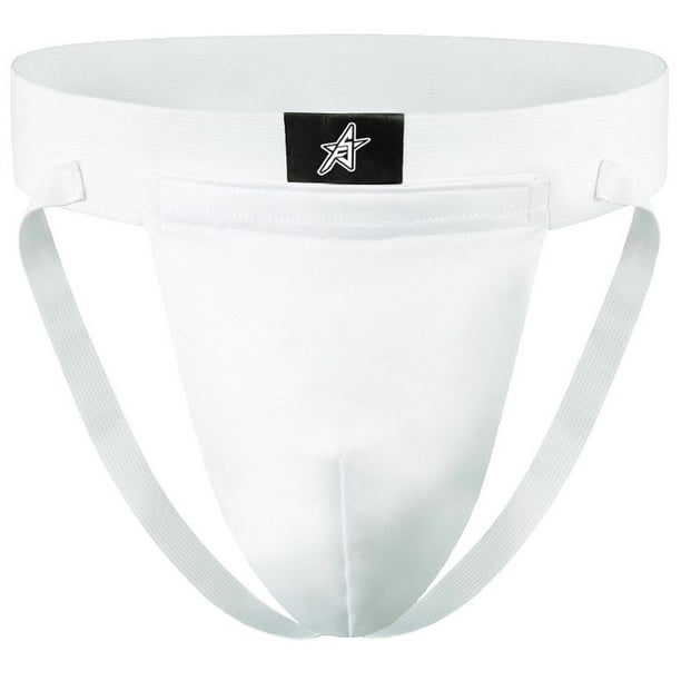 Future Stars Athletic Supporter with Jock Cup and Strap - Adult - Large  SizeAnti-microbial, machine washable, pro-style protective gear 