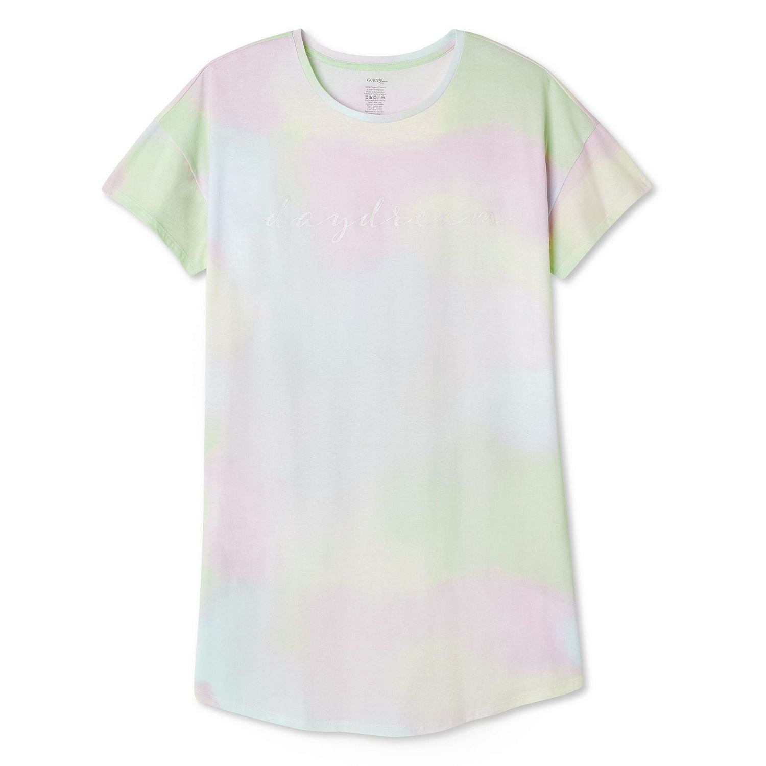 Chemise de nuit à manches courtes George Plus pour femmes