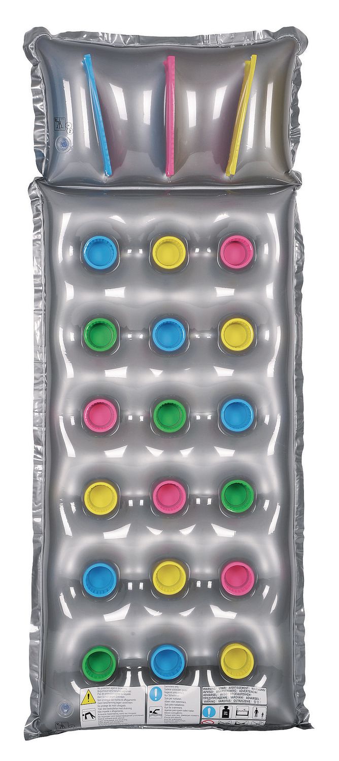 RhinoMaster Play Classic Inflatable Pocket Lounge for Pools Blowup Floating Mattress Raft