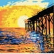Plaid Kit de peinture moderne par numéro, West Coast Pier – image 1 sur 5