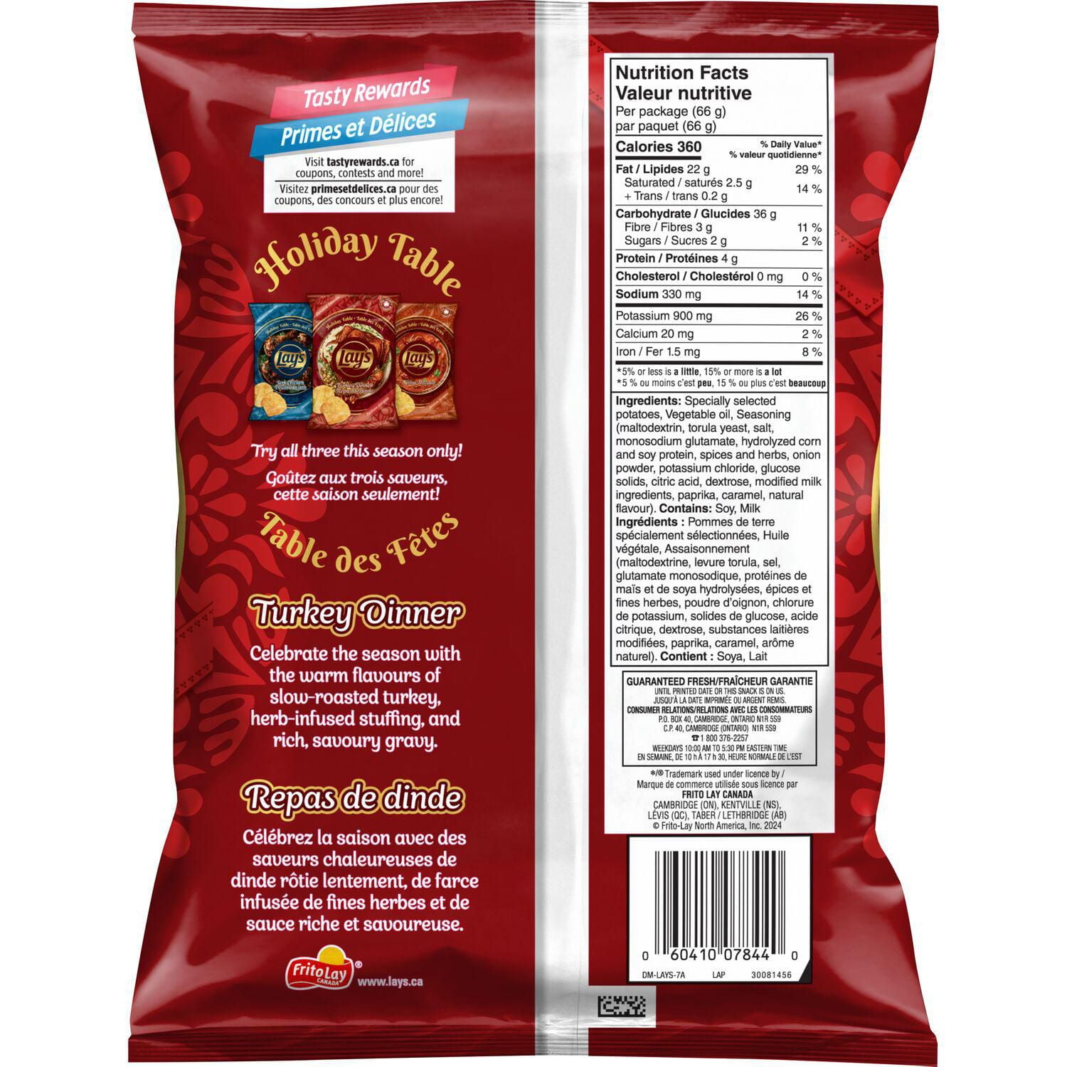 Lay's Turkey Dinner Flavoured Potato Chips