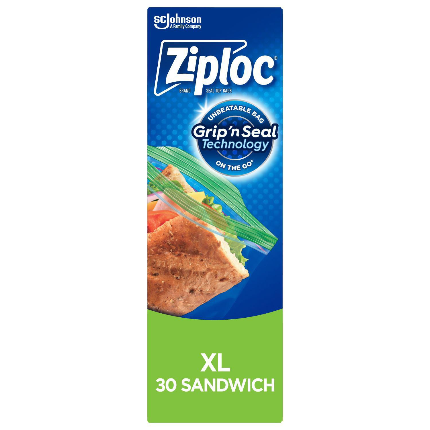 Sc Johnson Ziploc Seal Top Bags XL Sandwich 30 bags – California