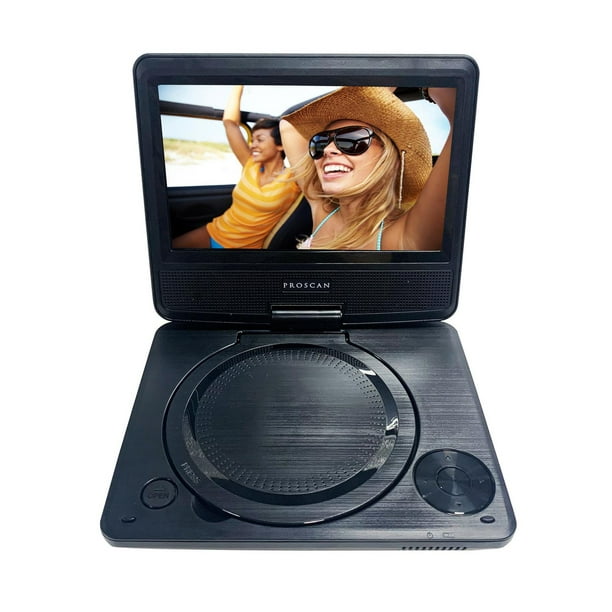 Proscan - Lecteur DVD Portable avec Écran Pivotant LCD de 7, Noir
