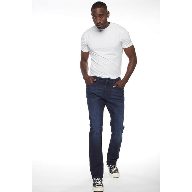Jeaniologie ™ Men 5-Pocket Straight Fit Jeans | Dark Wash