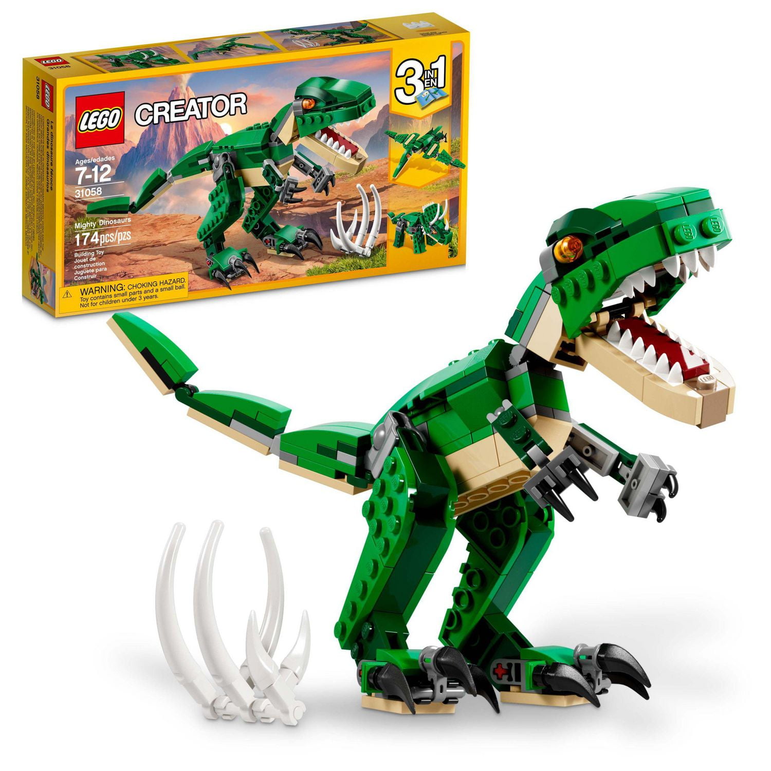 LEGO Creator Le dinosaure féroce (31058) Comprend un T. rex 3-en-1