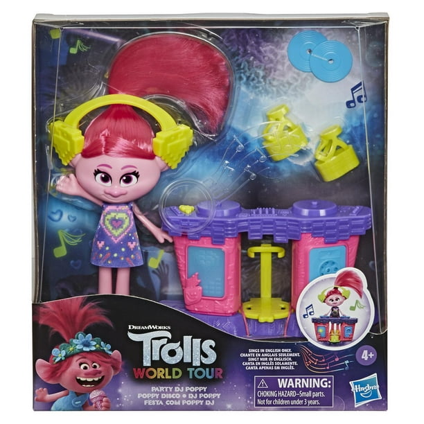 DreamWorks Trolls World Tour Party DJ Poppy Fashion Doll with Musical ...