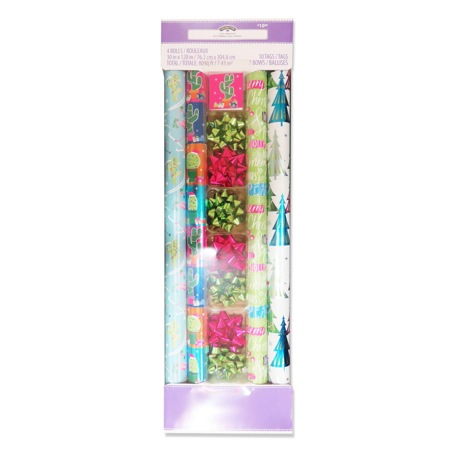 Holiday Time Gift Wrap and Bow Set Walmart Canada
