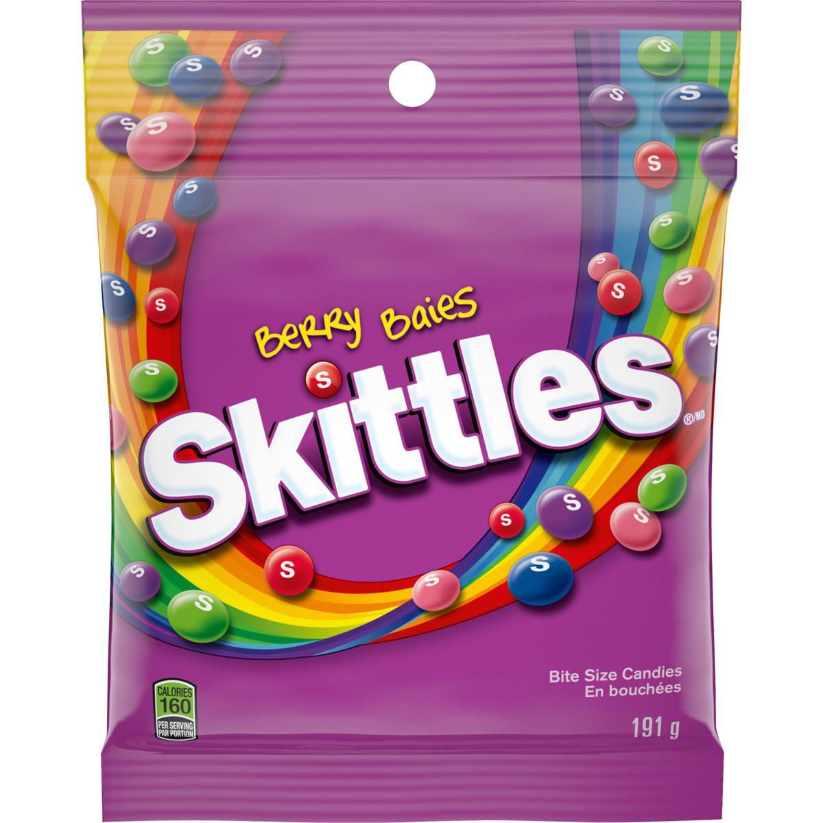 Skittles Wild Berry Chewy Candy, Wild Berry Fruit Flavour, Bag, 191g ...