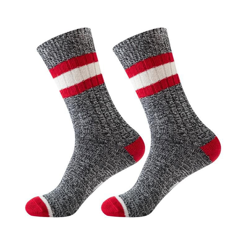 SECRET Ladies Stripe-Crew Socks with Words 1 Pair