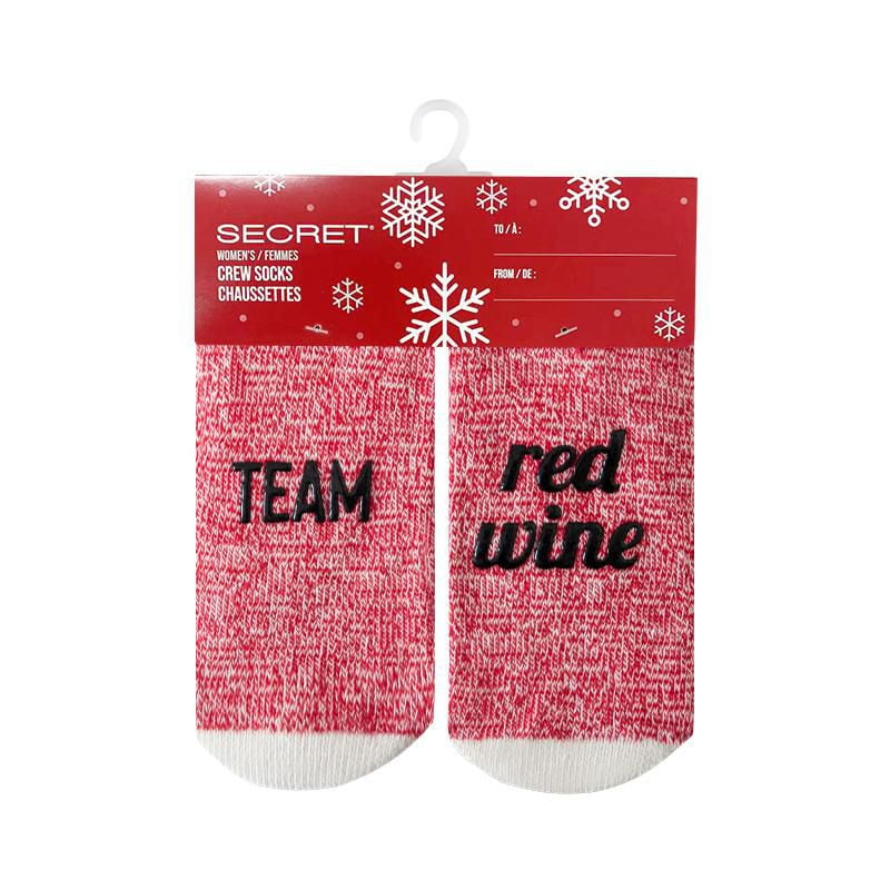 SECRET Chaussette pour femmes avec Mots 1 Paire
