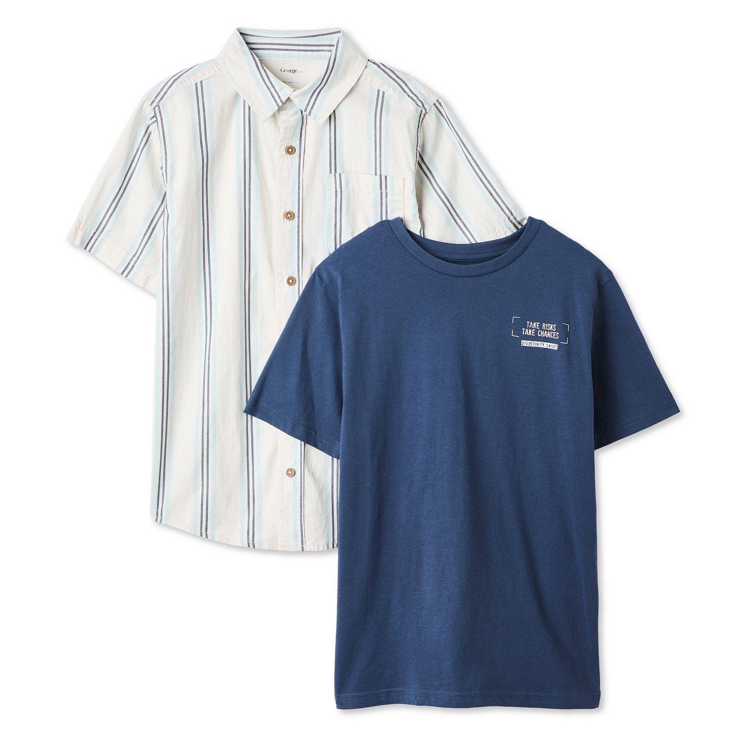 Ensemble 2 pièces avec chemise tissée George pour garçons