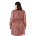 thumbnail image 3 of Devoted Women’s Plus size Round Neck Blouson Mini Dress, 3 of 3
