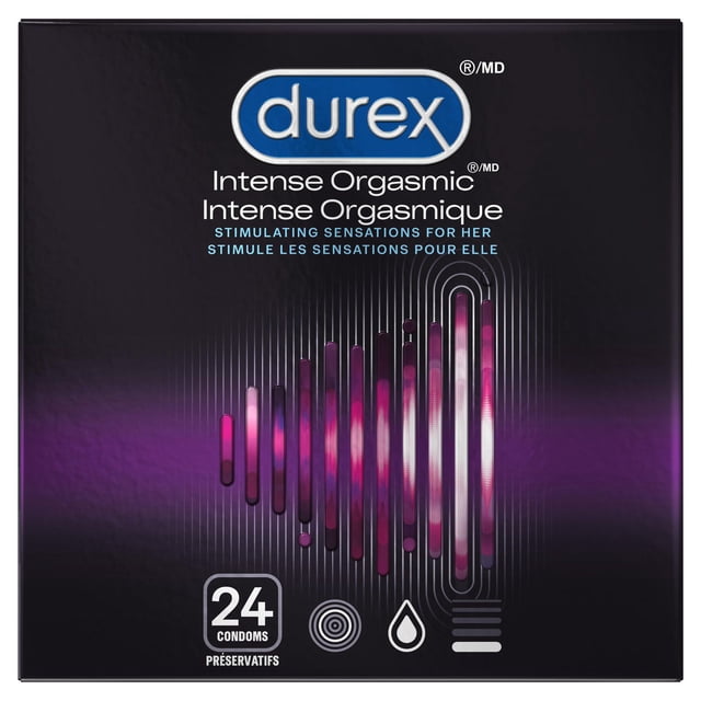 Durex® Intense Orgasmic™ Ribbed & Dotted Condoms, Large
