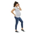 thumbnail image 2 of Paisley Sky Maternity Short Sleeve V-Neckline Tee, 2 of 6