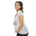 thumbnail image 4 of Paisley Sky Maternity Short Sleeve V-Neckline Tee, 4 of 6