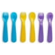 Fourchettes et cuillères Munchkin Color Reveal à changement de couleur pour tout-petits, comprend (3) fourchettes et (3) cuillères, sans BPA, lot de 6 Ustensiles pour tout-petits – image 1 sur 5