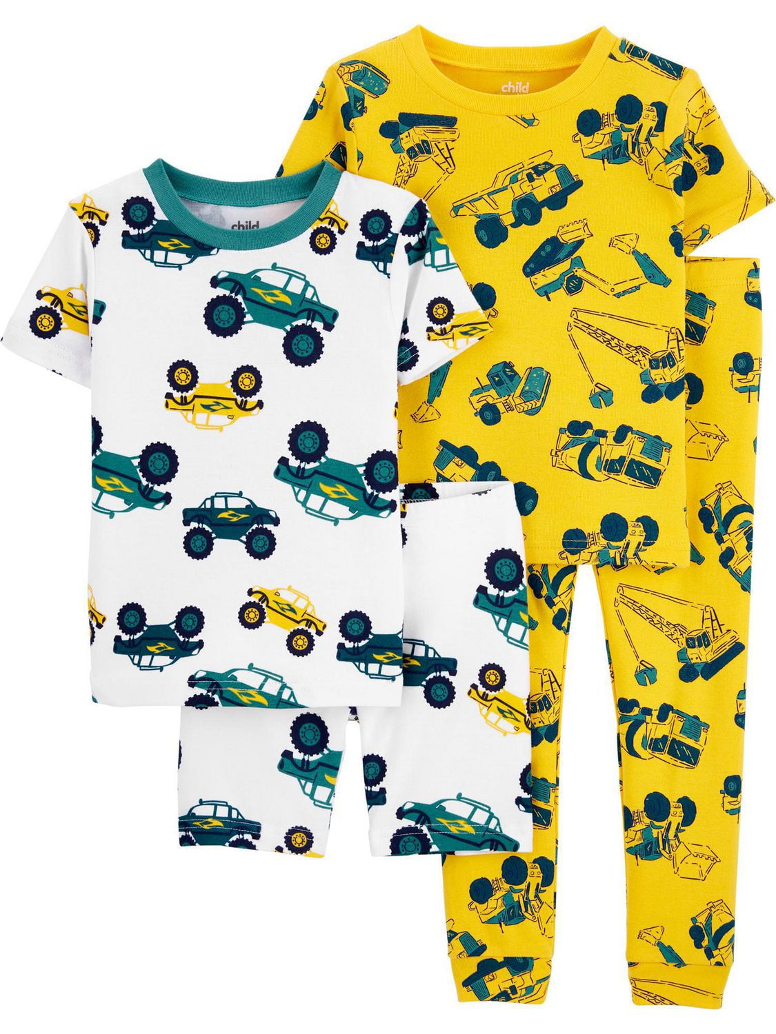 Pyjama 4 pièces pour Bébé Garçon Coton de  Child of Mine made by Carter’s - Camion