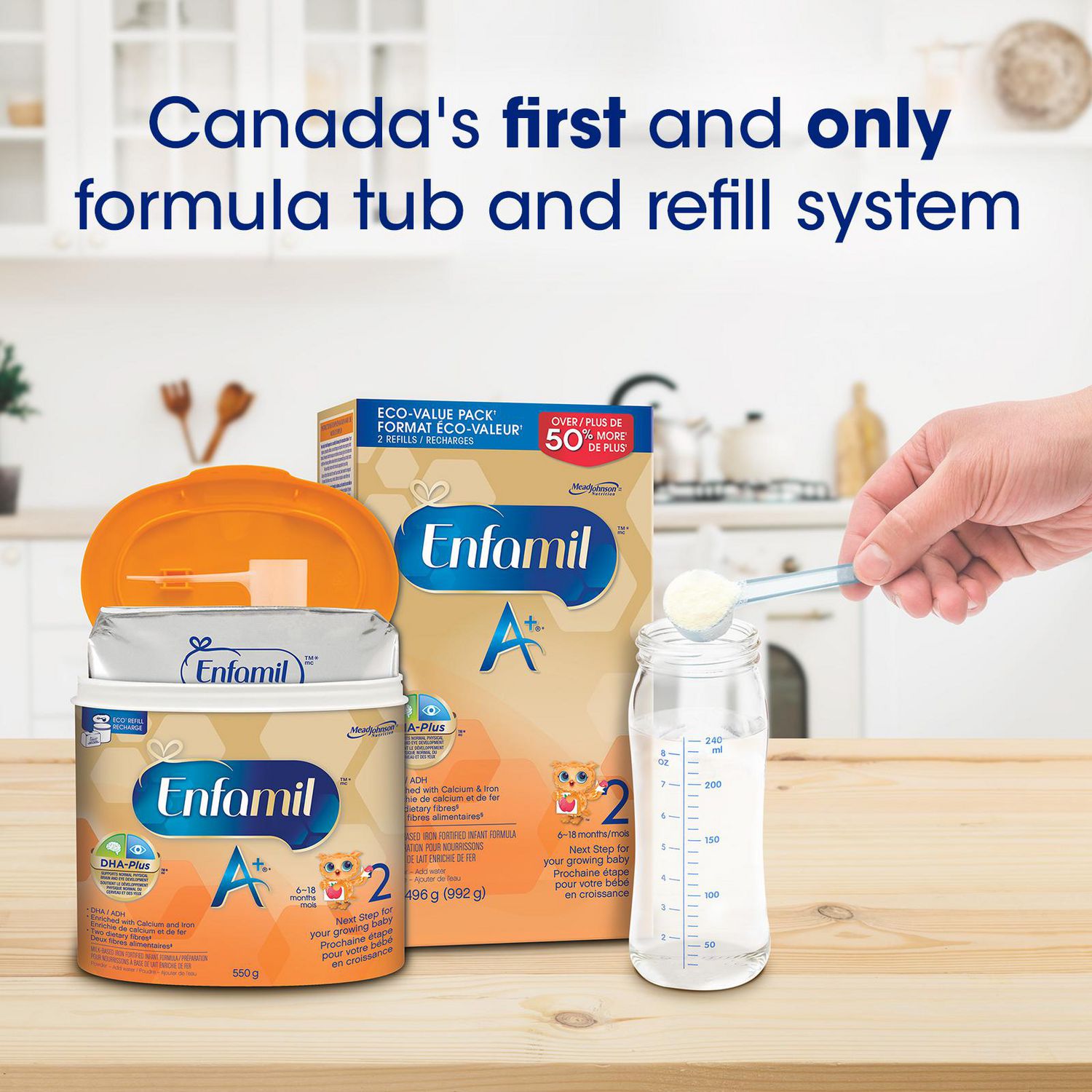 Enfamil A 2 Baby Formula Designed For 6 18 Month Olds Contains Dha An Important Building Block Of The Brain Eco Powder Tub 550g Walmart Canada