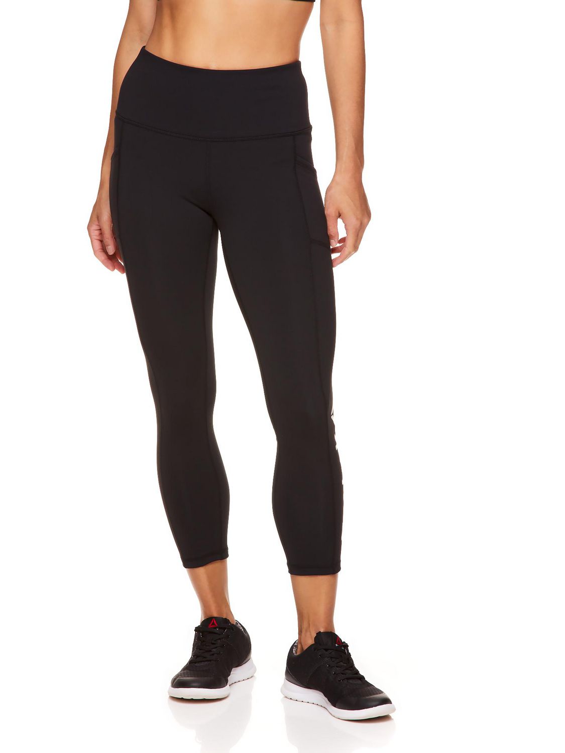 reebok womens capri leggings workout pants size XL Black