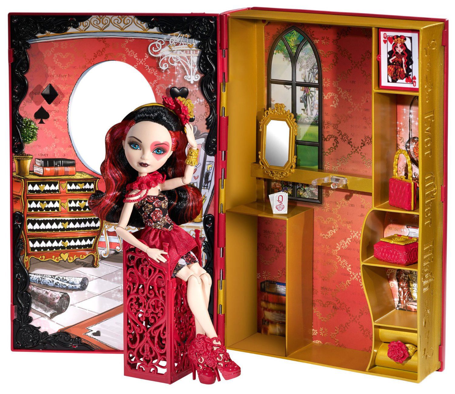 Mattel Ever After High Lizzie Hearts Spring Unsprung Book Playset