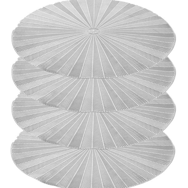 Diagonal Round Vinyl Placemat 38 cm Set of 4 Walmart.ca