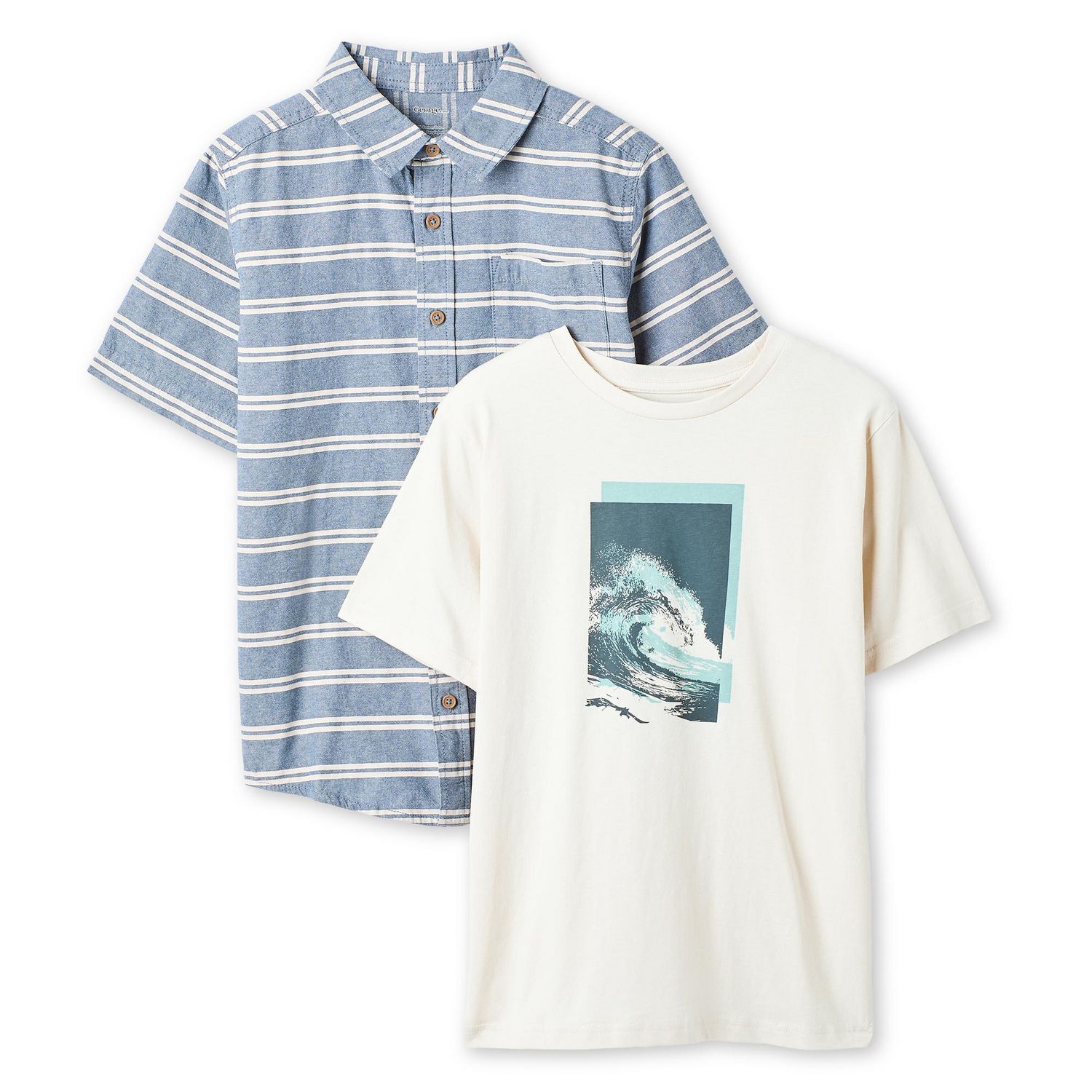 Ensemble 2 pièces avec chemise tissée George pour garçons