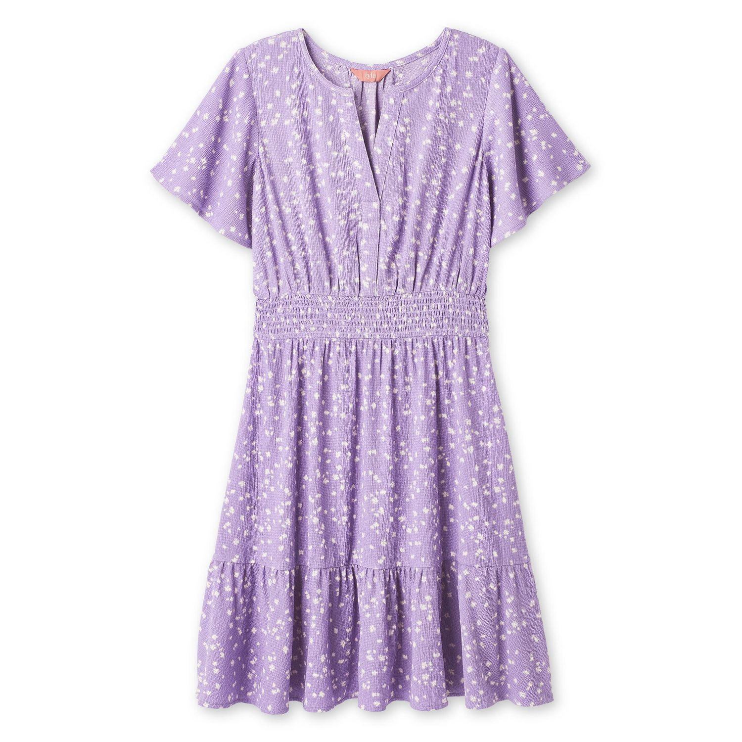 Robe à smocks mi-longue Iyla pour femmes