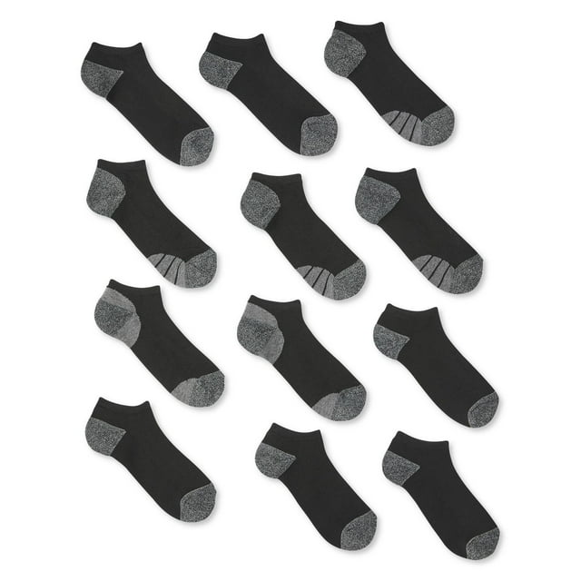 Athletic Works Men's Low-Cut Socks 12-Pack