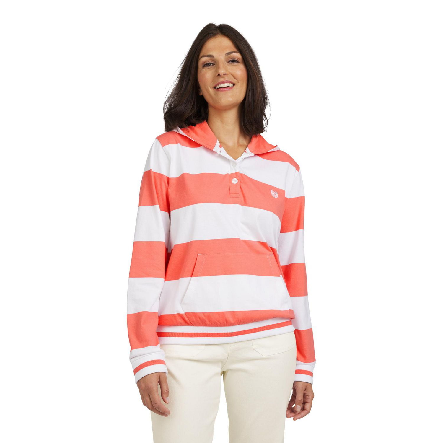 CHAPS HOODED TOP, TOP