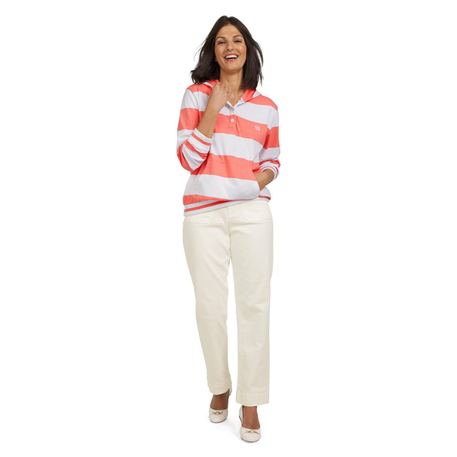 CHAPS HOODED TOP, TOP