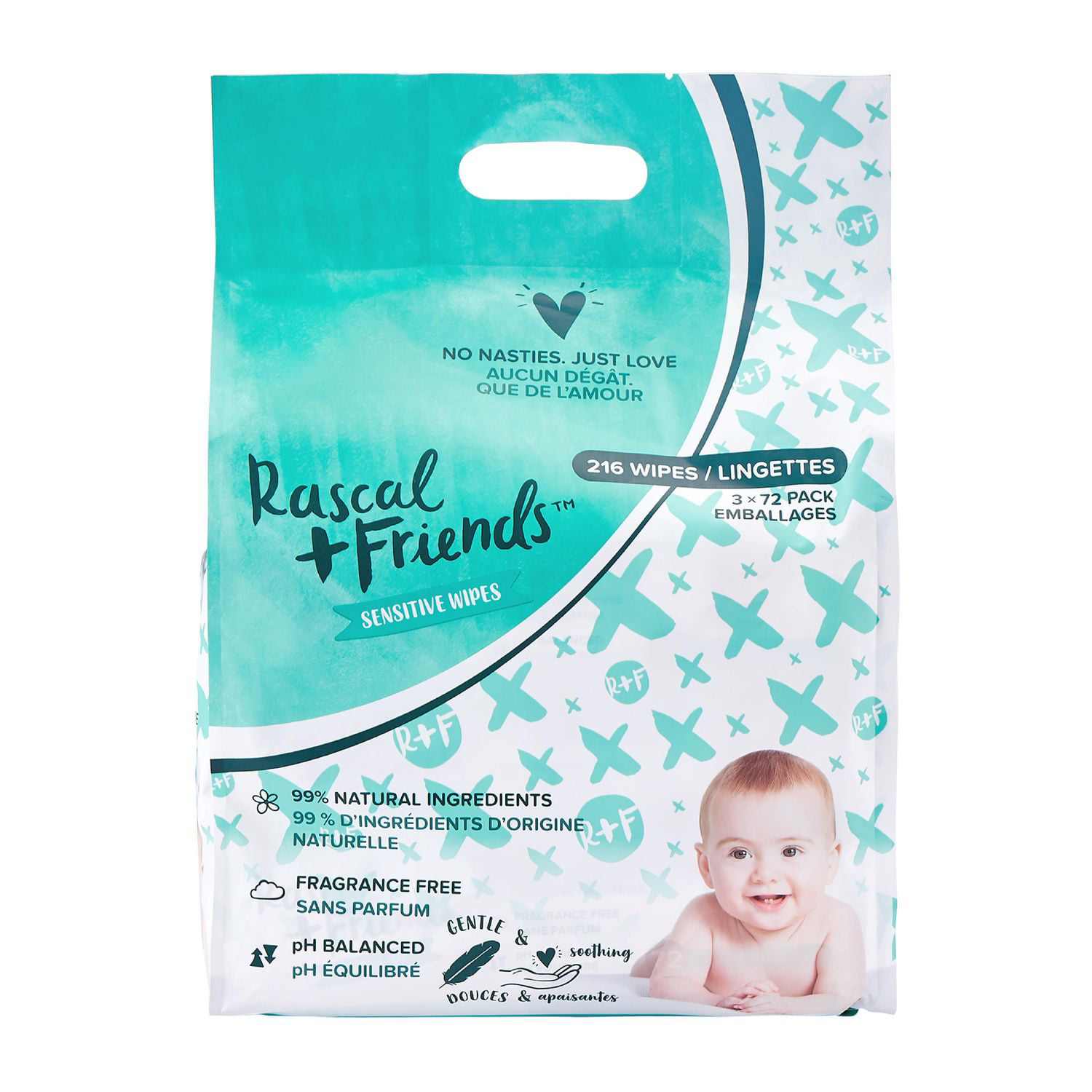 Rascal + Friends Sensitive Wipes - Best for Baby