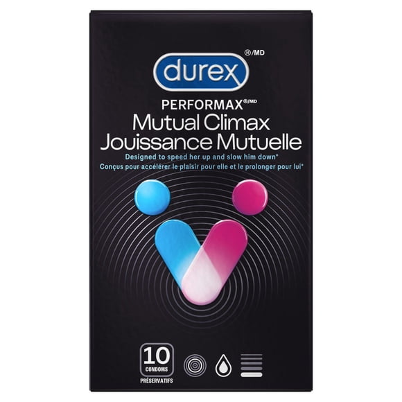 Durex® Performax® Mutual Climax Ribbed & Dotted Condoms with Delay Lubricant