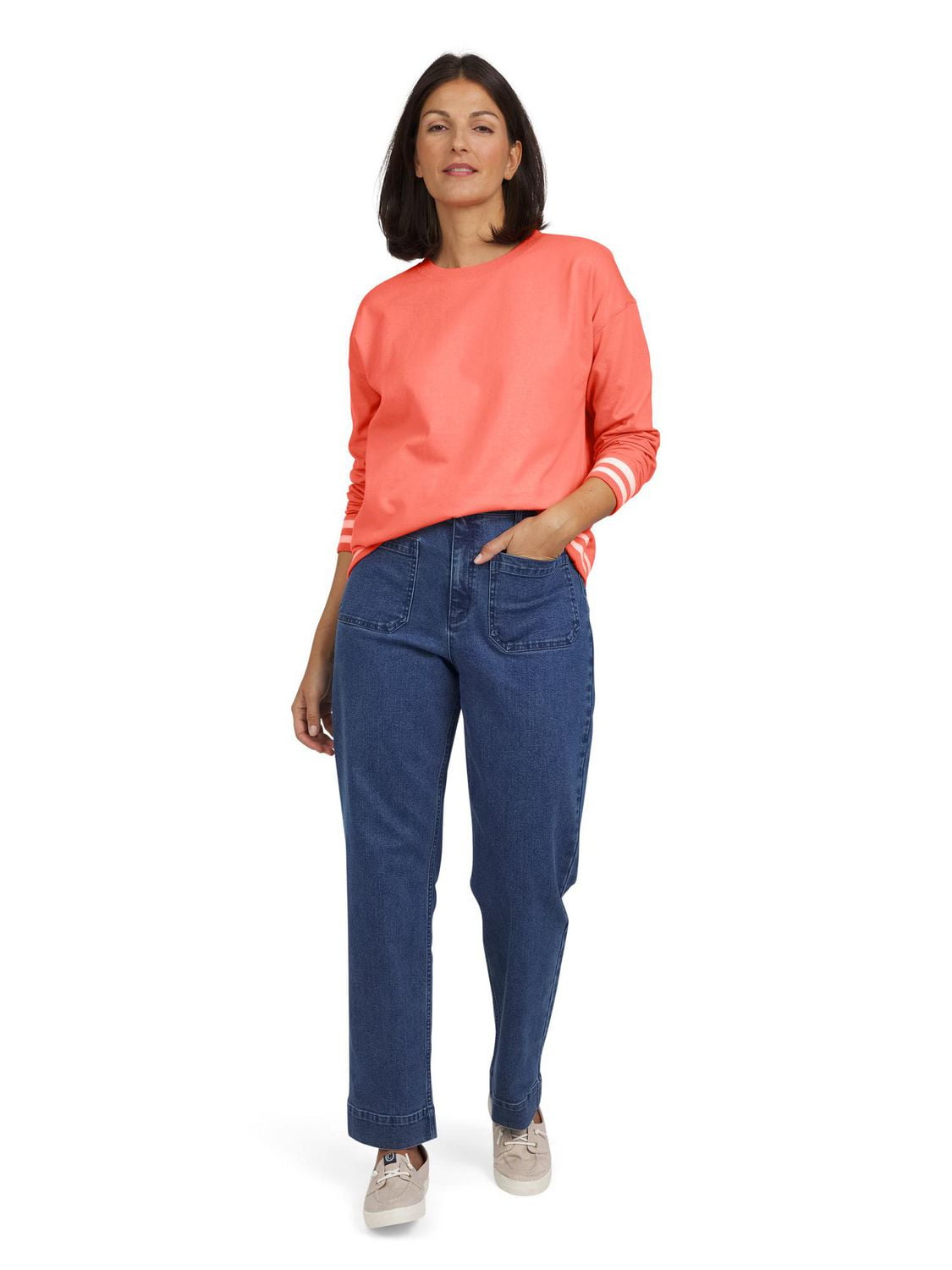 CHAPS PULLOVER TOP, TOP