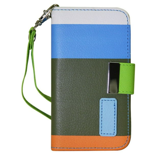 Étui pour iPhone 4 / 4s d’Exian - portefeuille en cuir avec fentes de cartes
