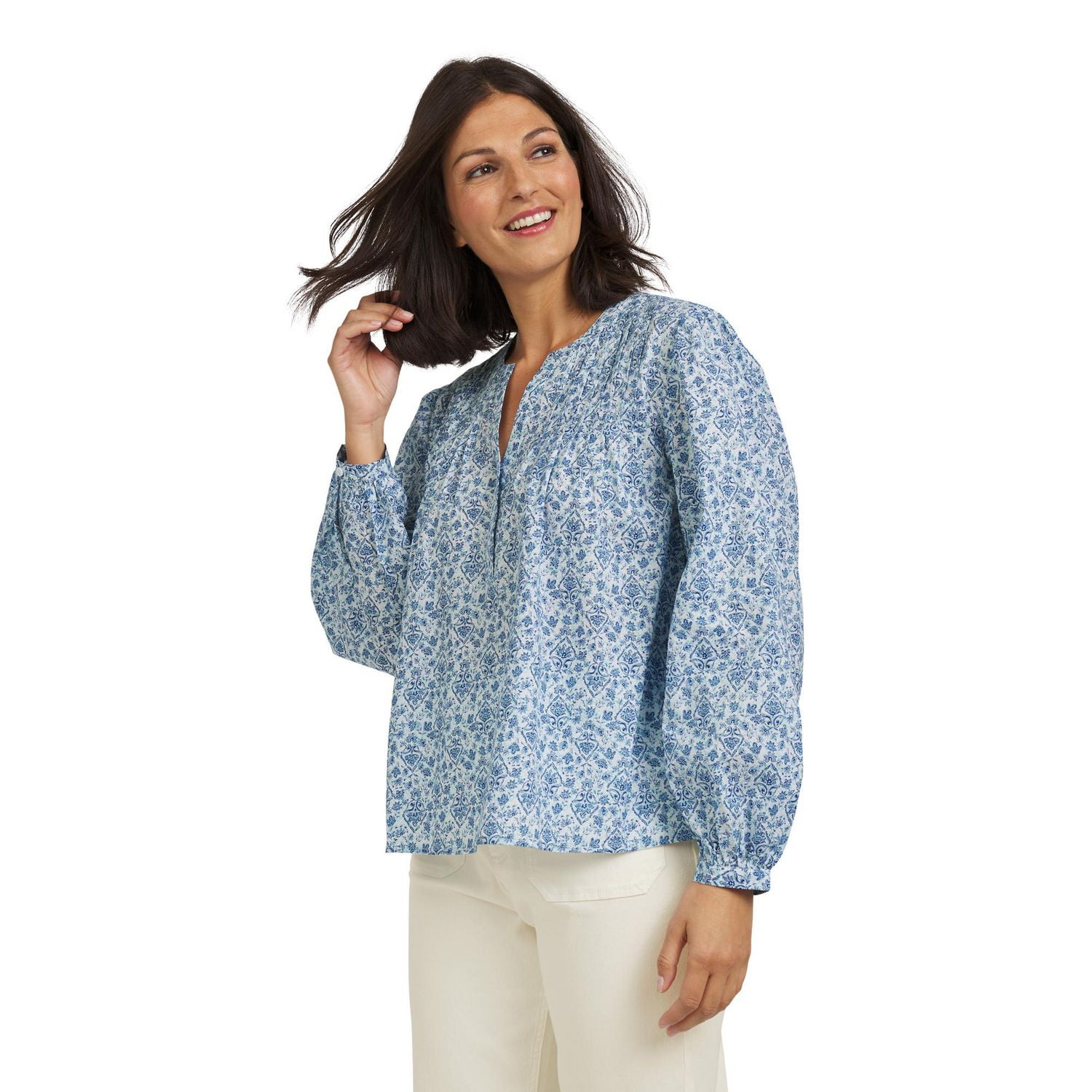 CHAPS L/S BLOUSE