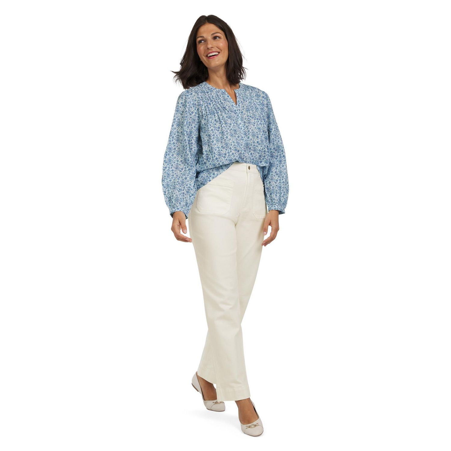 CHAPS L/S BLOUSE