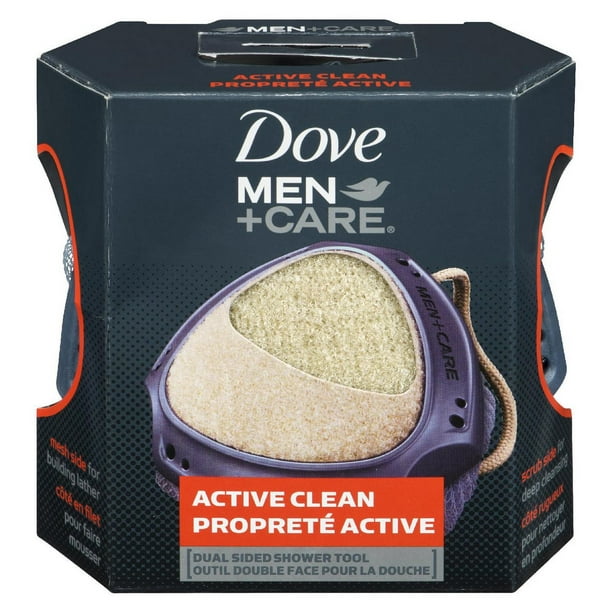 Men + Care, Active Clean, Dual Sided Shower Tool, 1 Sponge