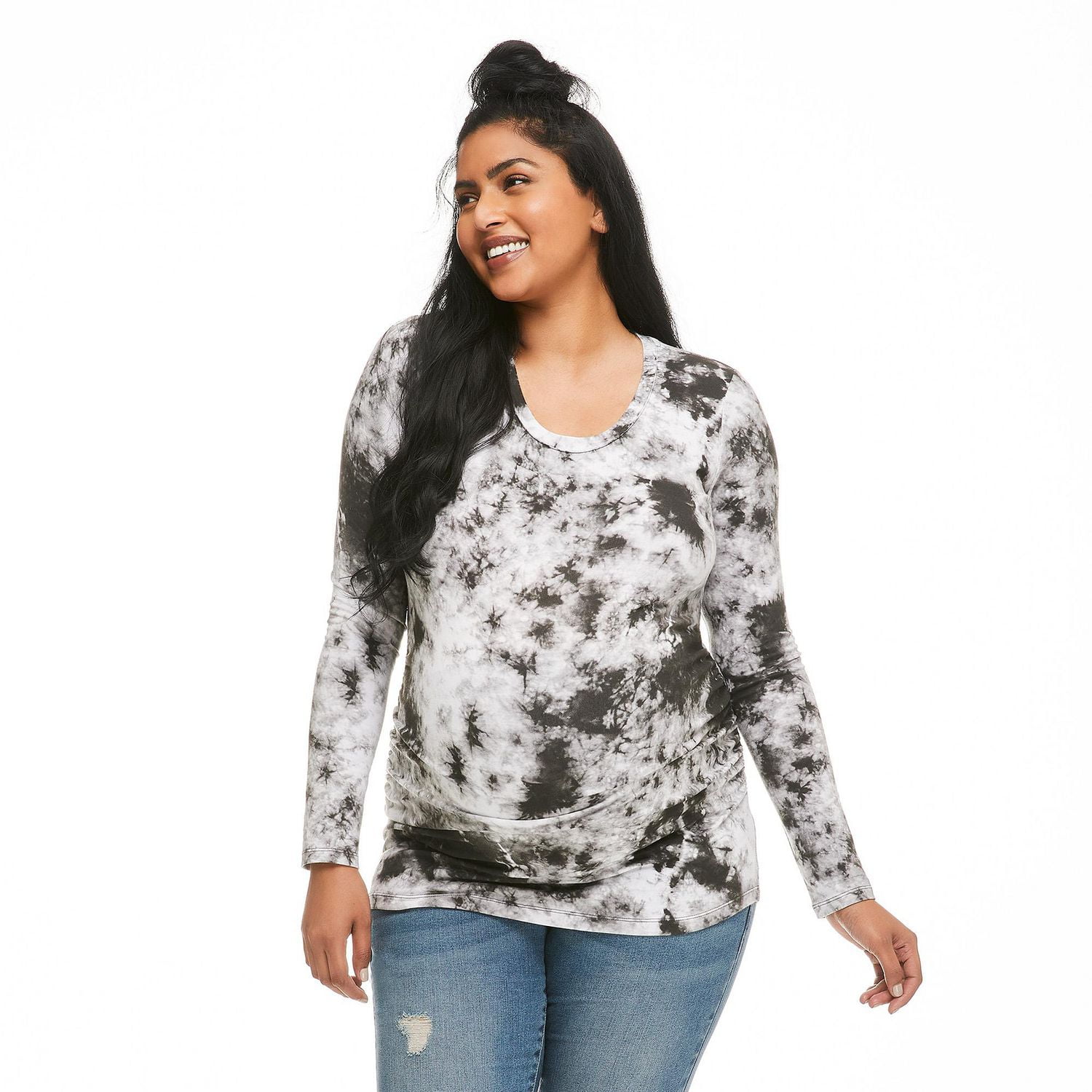 Paisley Sky Maternity Long Sleeve Tunic