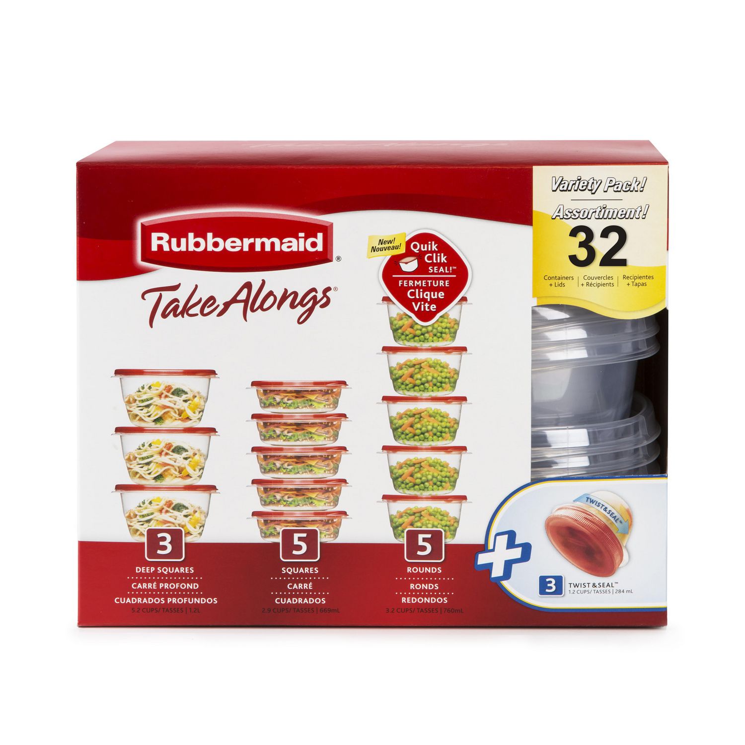 rubbermaid takealongs food storage set