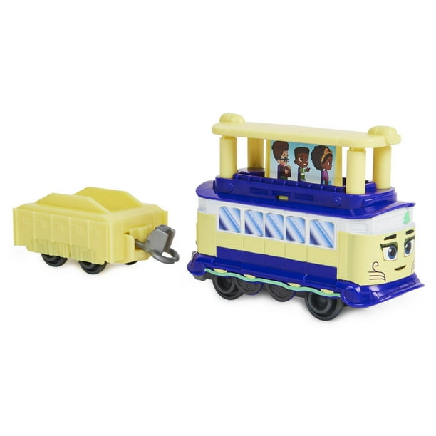 Mighty Express, Train motorisé Nate le rapide avec outil qui fonctionne  vraiment et wagon de cargaison, jouets pour enfants à partir de 3 ans
