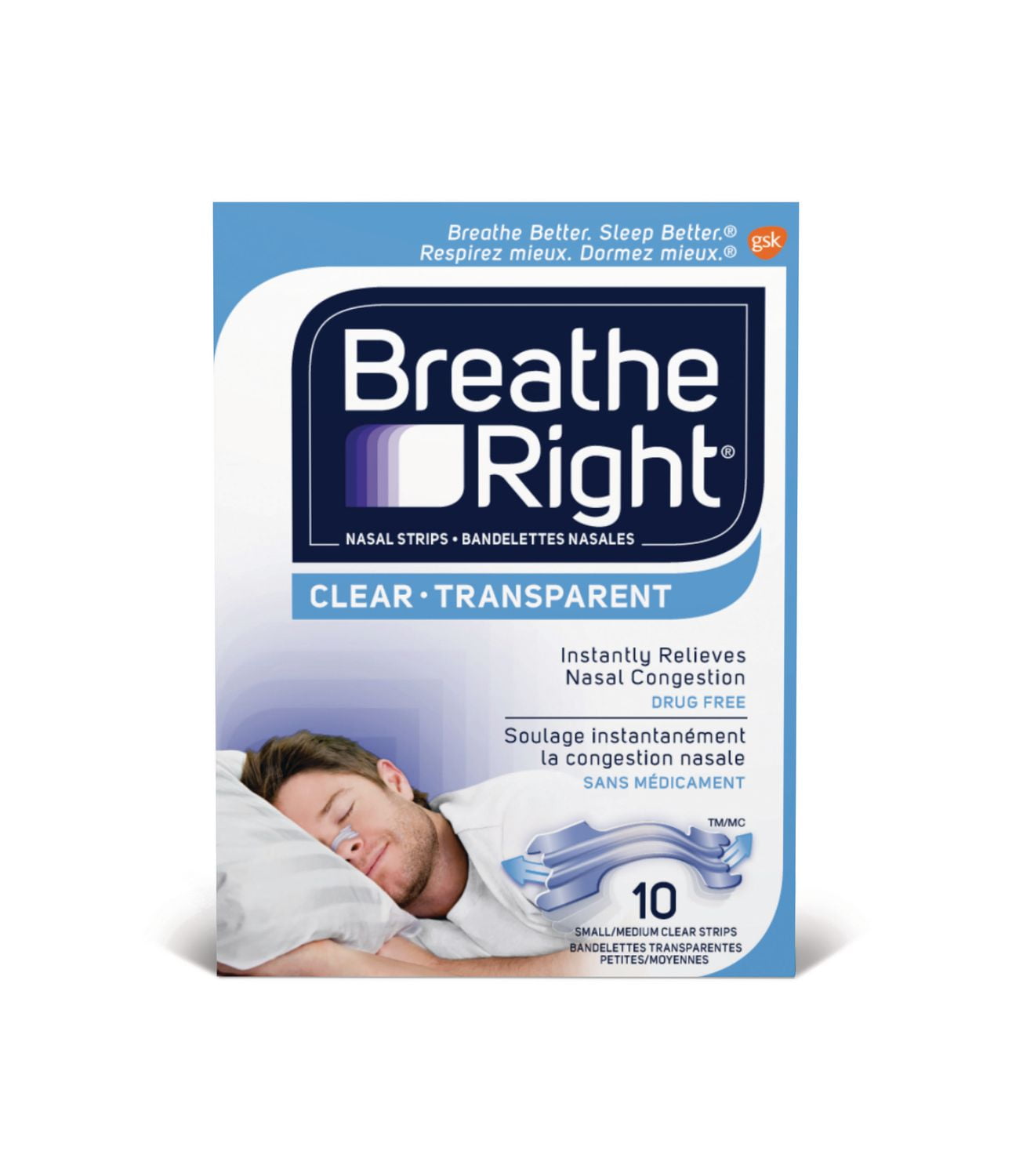 Breathe Right Nasal Strips Clear S/M Walmart Canada