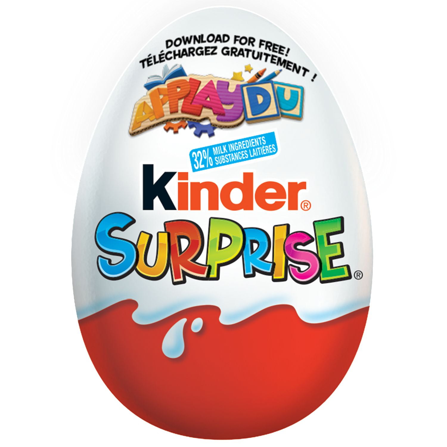 KINDER SURPRISE® Milk Chocolate Eggs with Toy, Classic, 1 Egg, 20