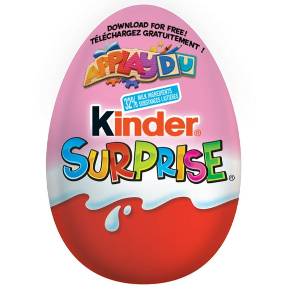 KINDER SURPRISE® Milk Chocolate Eggs with Toy, Pink, 1  Egg, 20 grams