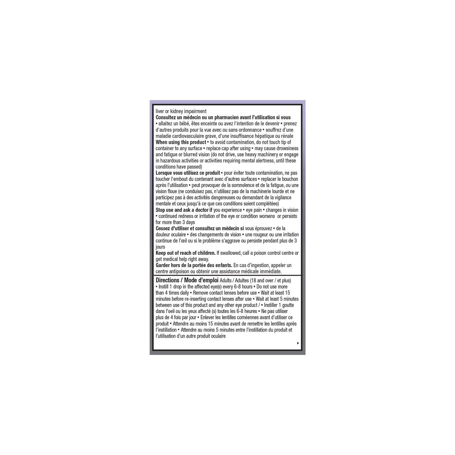 Gouttes oculaires antirougeur de LUMIFY Format Économique 7.5 mL Format Économique